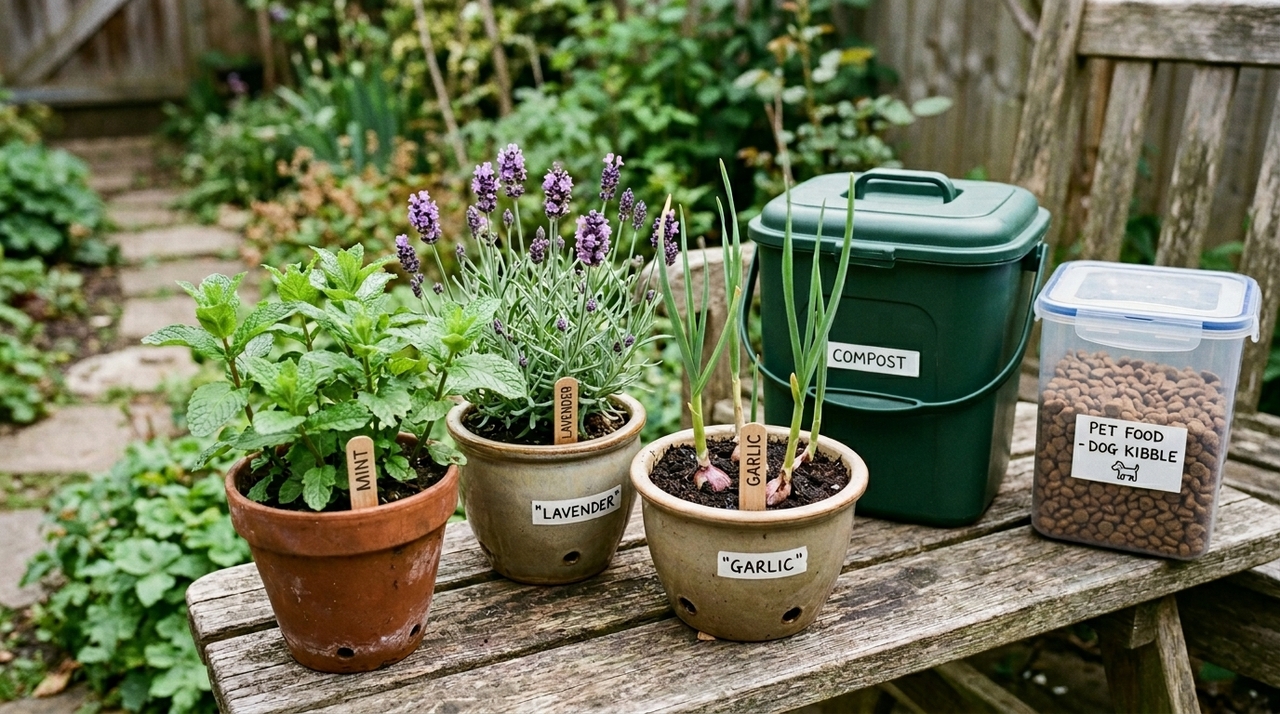 As plantas aromáticas funcionam melhor quando ficam nos caminhos prováveis dos ratos, não no centro decorativo do jardim