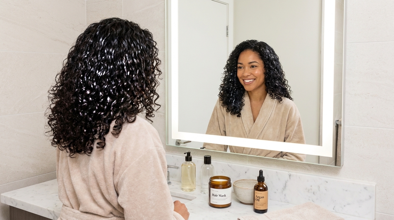 O cabelo glossy é um tratamento focado em aumentar o brilho dos fios através da selagem das cutículas capilares.