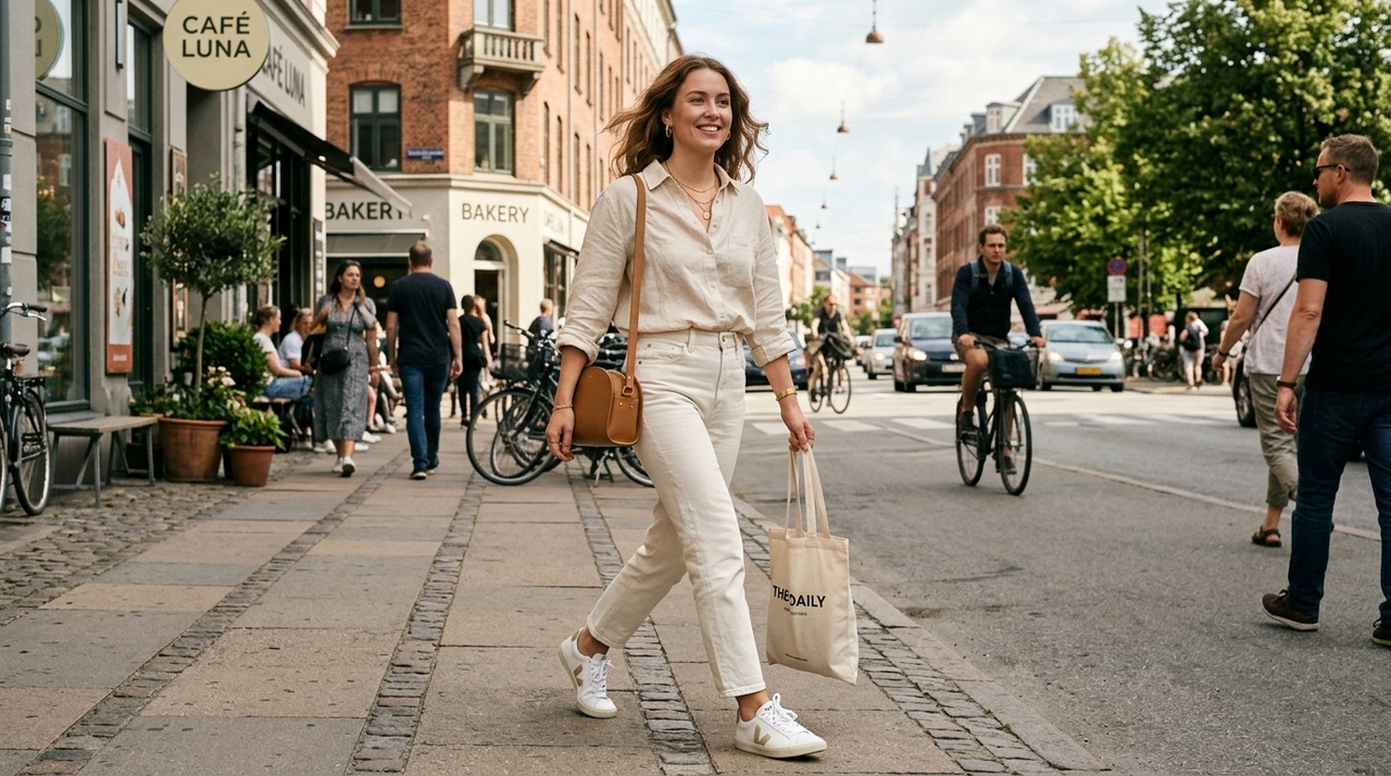 O crescimento do jeans branco feminino está ligado à busca por peças que funcionem bem em diferentes horários do dia