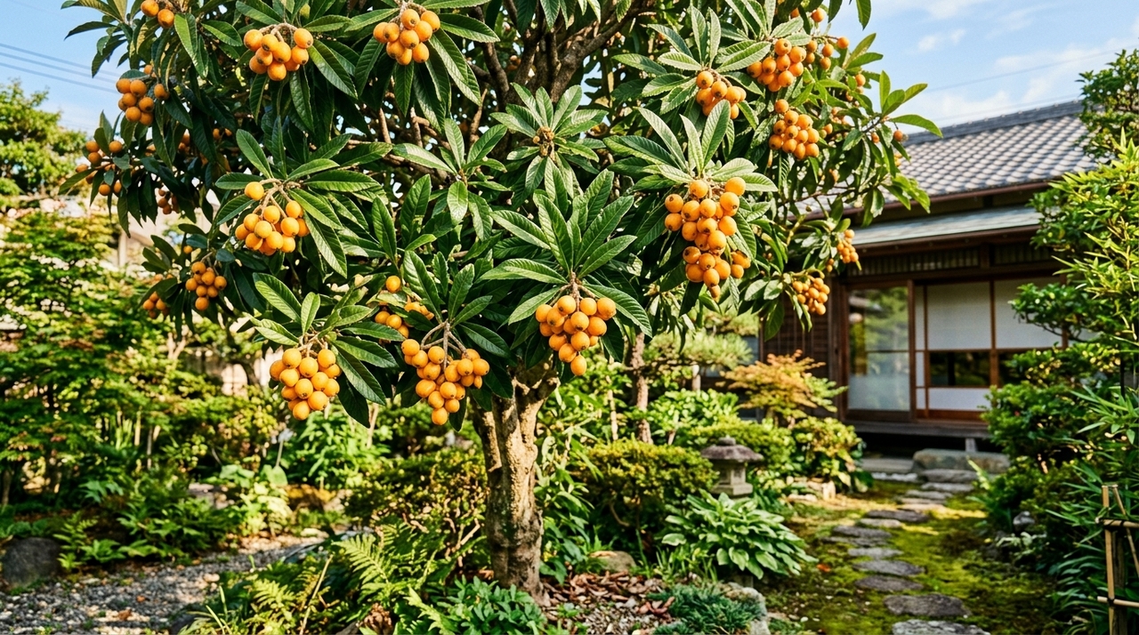 A nêspera japonesa (Eriobotrya japonica) é originária da região centro-sul da China, difundida no Japão e em diversos continentes, incluindo a América do Sul.