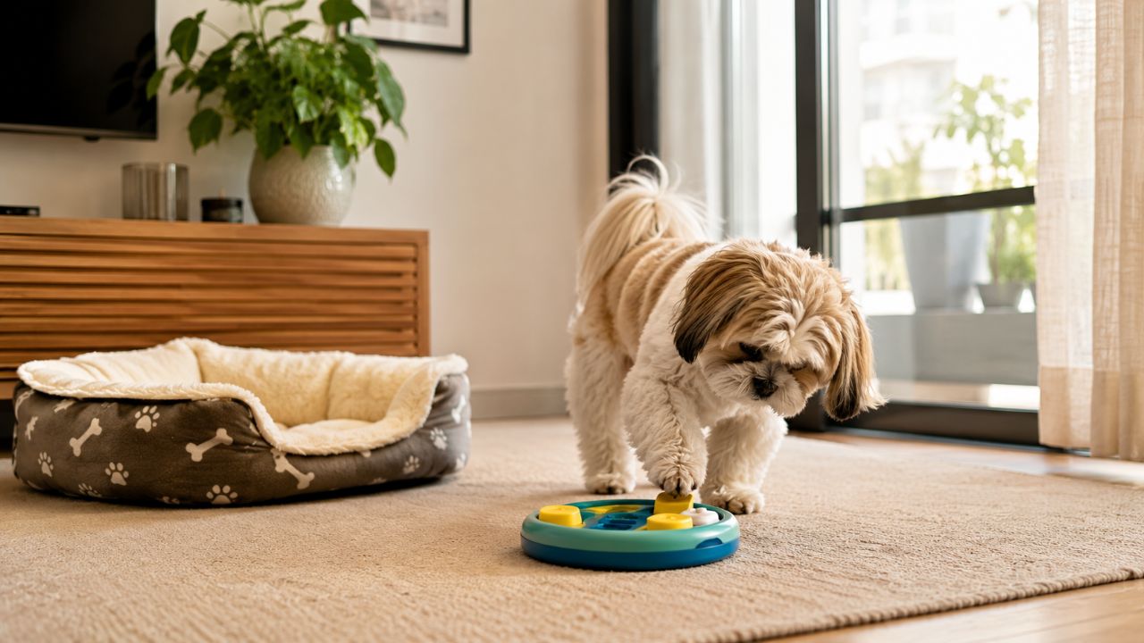 Atividades, passeios e rotina garantem o bem-estar do cachorro em apartamentos pequenos.