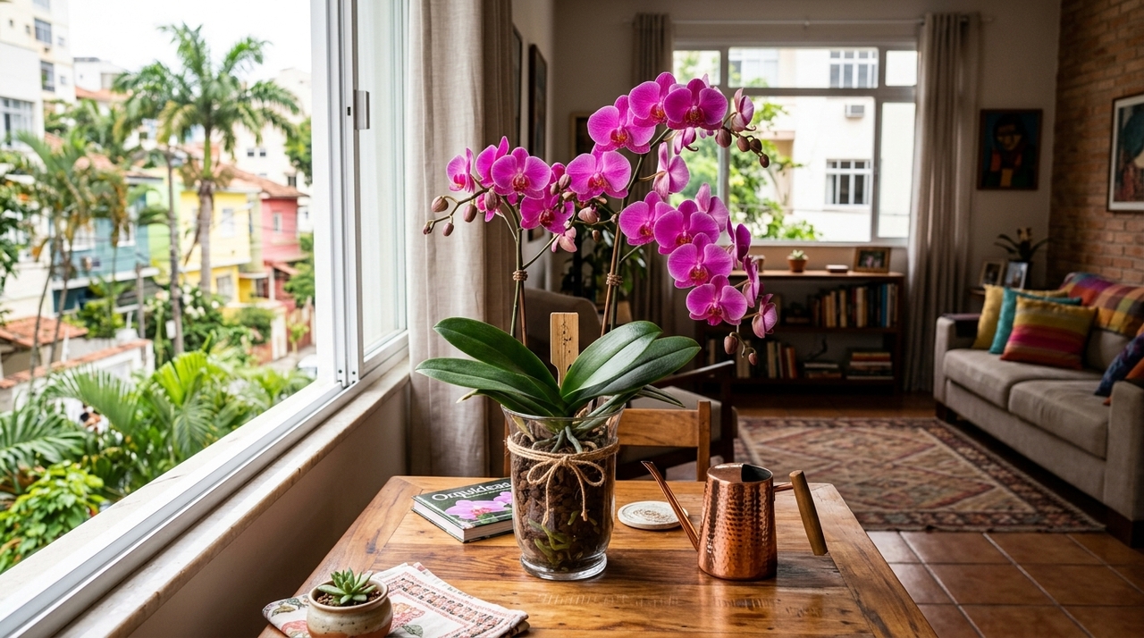 O cultivo bem-sucedido dessa famosa flor em ambientes residenciais depende do equilíbrio correto entre irrigação, iluminação e adubação.