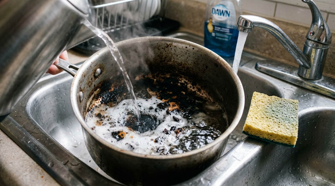 Esse método se apoia na ação combinada de calor, água e ingredientes que amolecem a camada carbonizada, facilitando a remoção com mínimo esforço