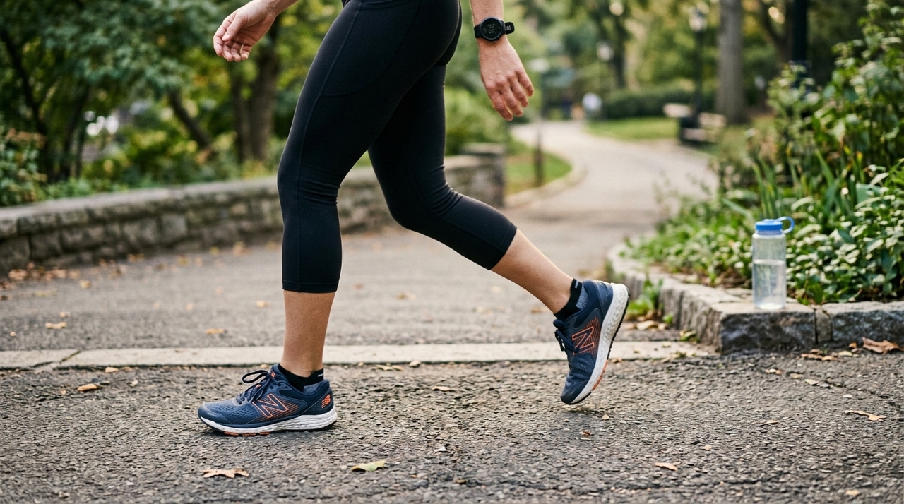 O ritmo perto de 5 km/h costuma ser associado a uma caminhada firme, com passos constantes e respiração mais ativa.