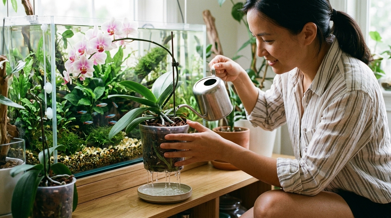 A água do aquário não deve ser vista como fertilizante completo, mas como complemento orgânico leve.