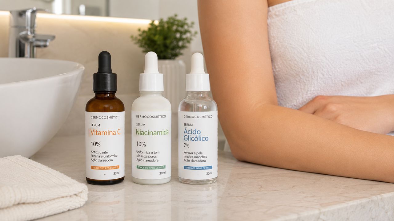 Dermocosméticos clareadores reduzem manchas e uniformizam a pele com ativos potentes.