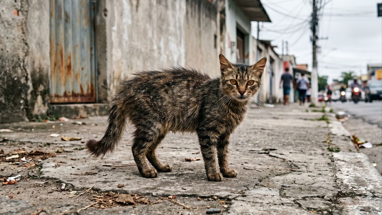 Higiene e observação comportamental são essenciais para lidar com gatos de rua com segurança.