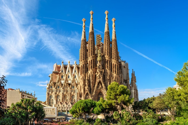 Sagrada Família, a obra mais conhecida de Gaudí, é também a mais disputada durante julho em Barcelona