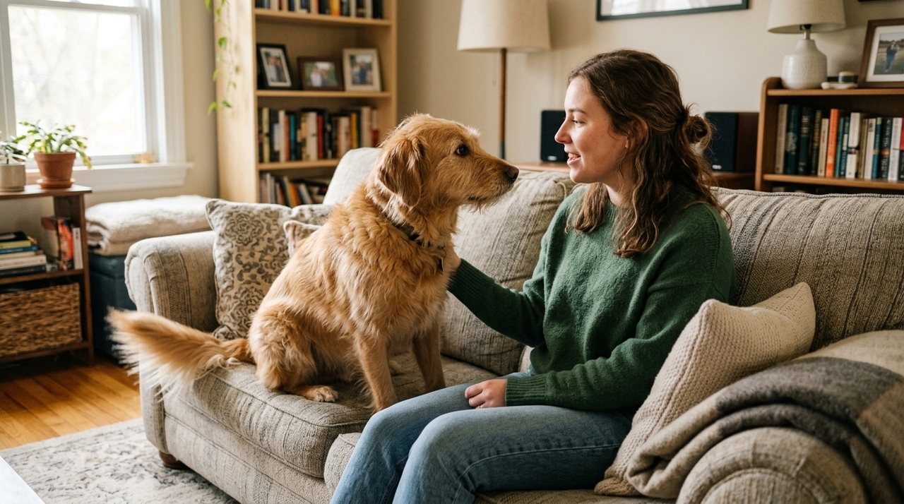 Os cães possuem grande sensibilidade auditiva e conseguem perceber mudanças sutis no tom da voz humana.