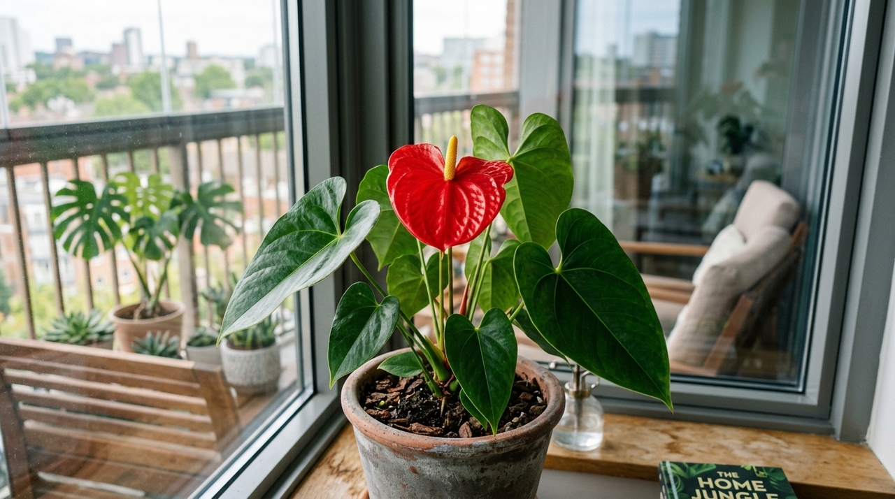 A luz controla boa parte da energia usada pelo antúrio para produzir folhas, raízes e flores.