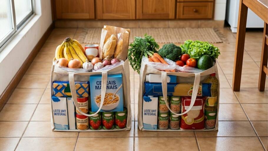 A distribuição equilibrada do peso reduz o risco de sobrecarga