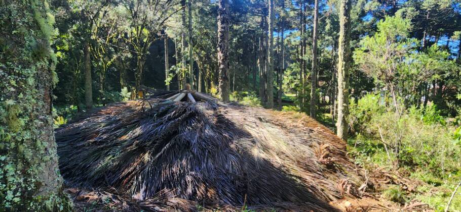 Réplica da casa subterrânea que está sendo construída pela prefeitura de São José do Cerrito