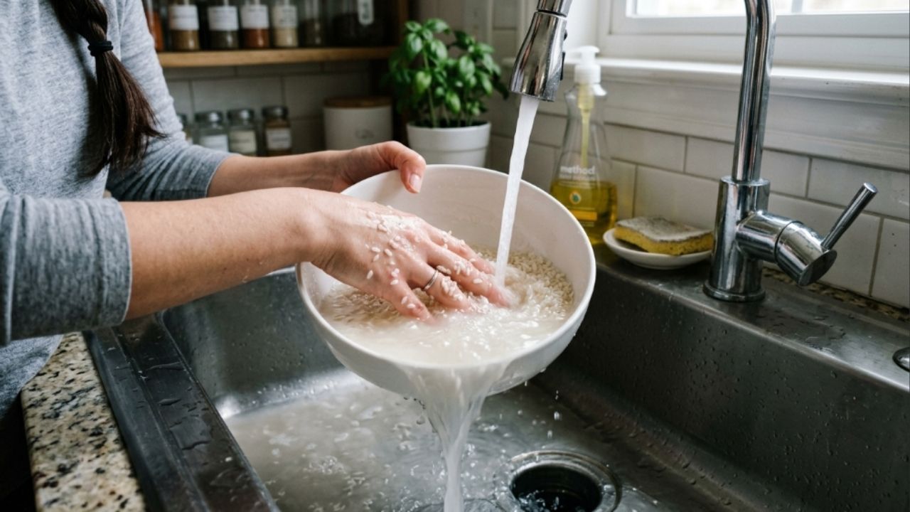 A água fria ajuda a preservar a estrutura do alimento.