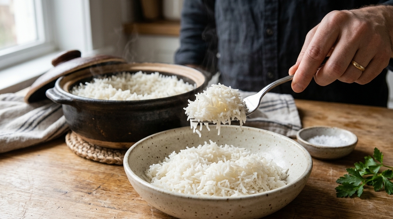Refogar o arroz ajuda a aquecer os grãos, envolver cada um em uma fina camada de óleo ou azeite e liberar aroma antes da hidratação