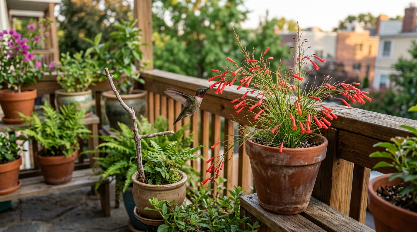 Plantas tubulares ajudam a atrair beija-flores para casa