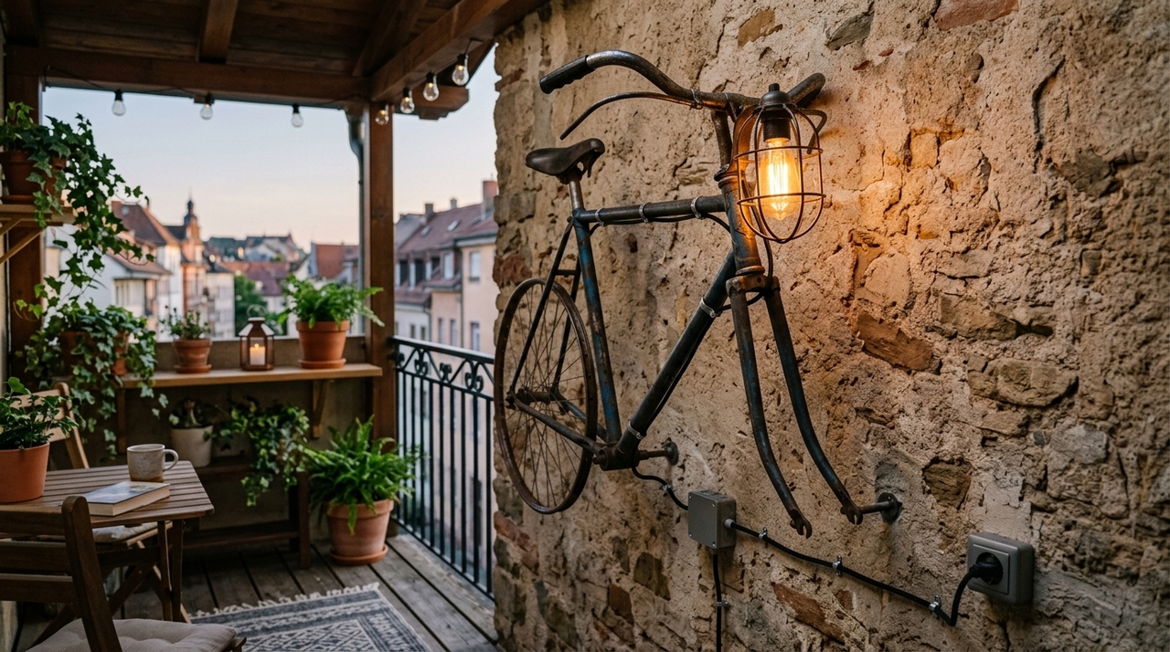 O uso mais simples é transformar a bicicleta em suporte para vasos no jardim, varanda ou terraço.