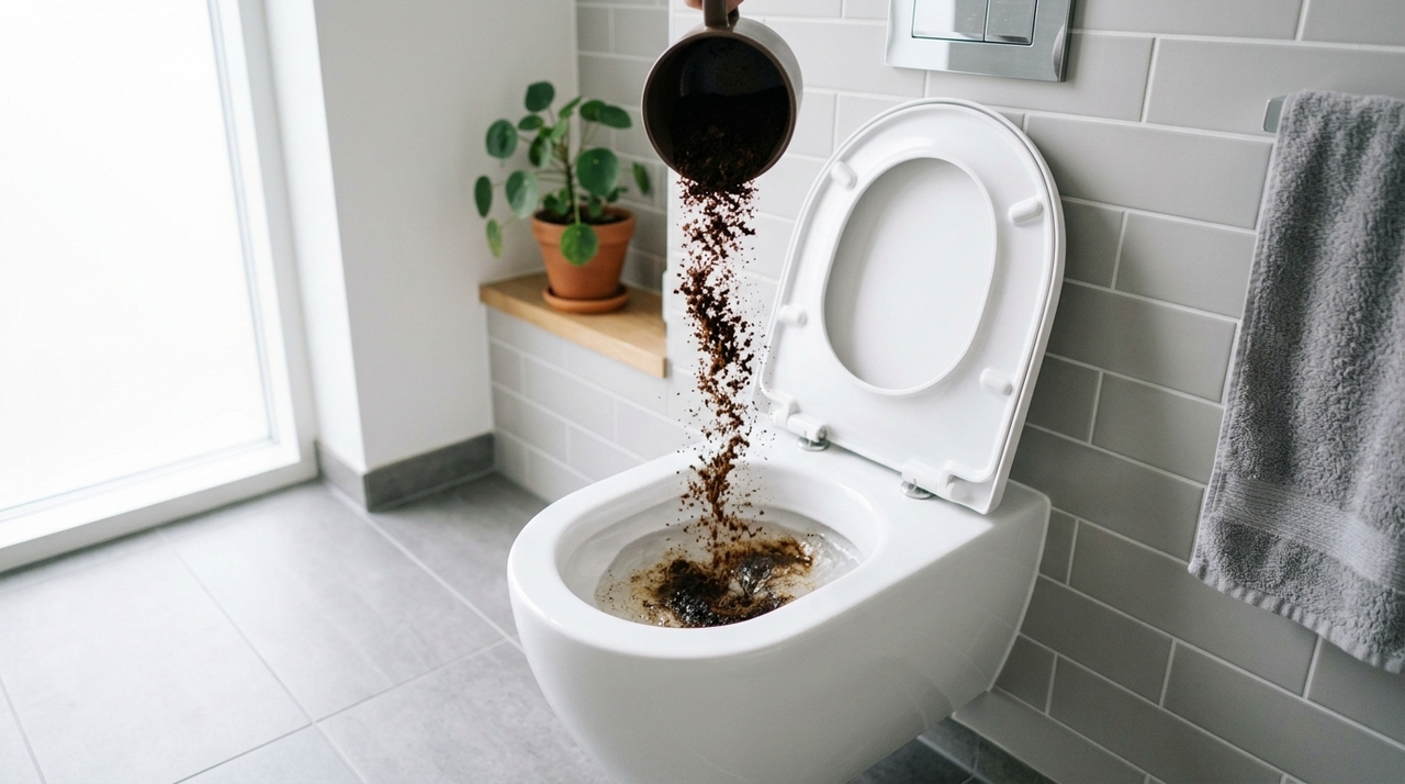 Jogar café usado no vaso sanitário: para que serve e por que