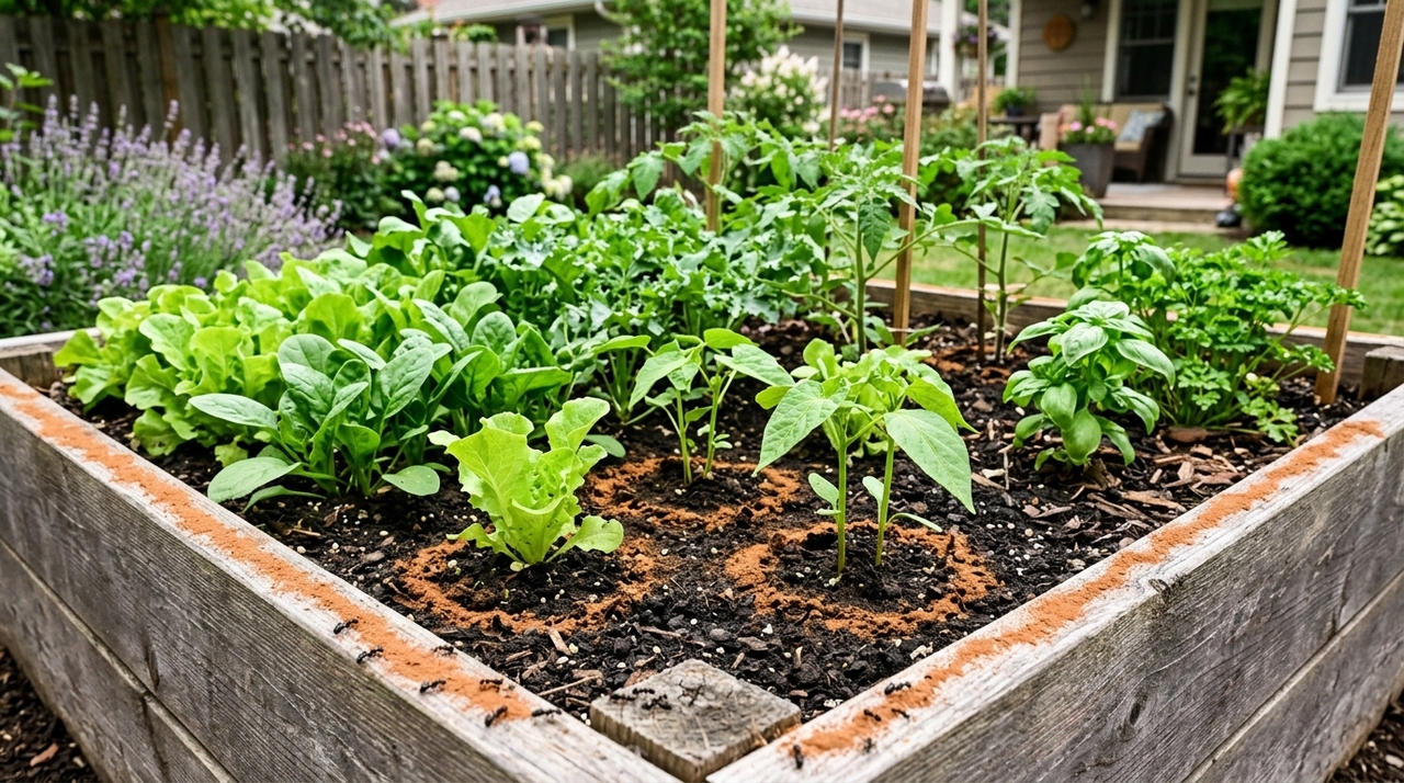 Em canteiros elevados, o espaço limitado faz com que qualquer alteração no solo tenha impacto rápido nas raízes das plantas