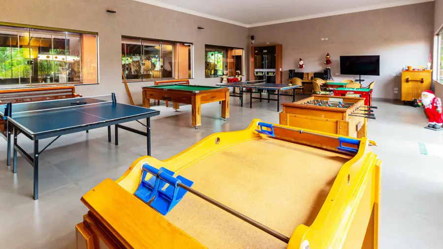 Salão de jogos do Carpe Diem Eco Resort Olímpia