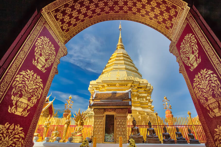 Templo em Chiang Mai, na Tailândia; destino é um dos mais baratos para o viajante brasileiro