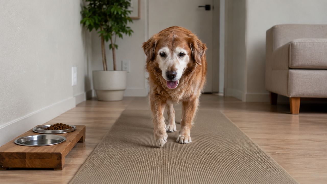 Mudanças no ambiente reduzem o esforço e aumentam o conforto e a segurança de cães idosos.