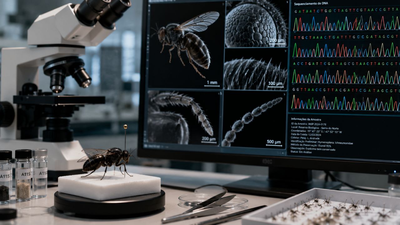 A combinação de taxonomia tradicional e sequenciamento genético acelerou e precisou a identificação de insetos.