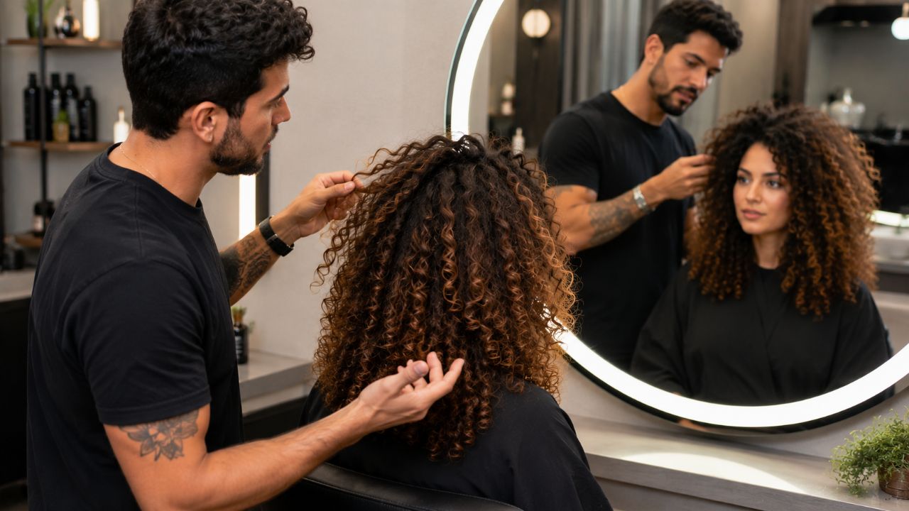 Comunique-se bem com o cabeleireiro levando fotos e alinhando o volume desejado para evitar erros.