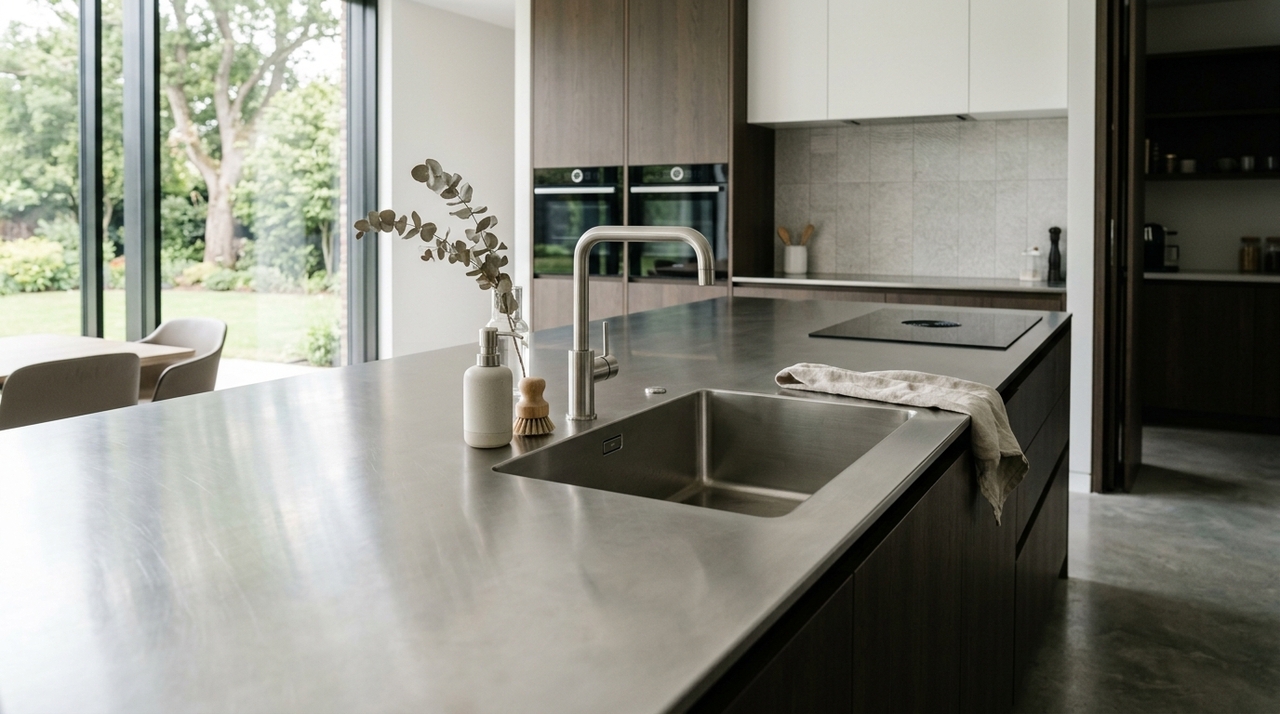 A pia de cozinha de inox tem superfície lisa e não porosa, o que dificulta a absorção de líquidos e resíduos.