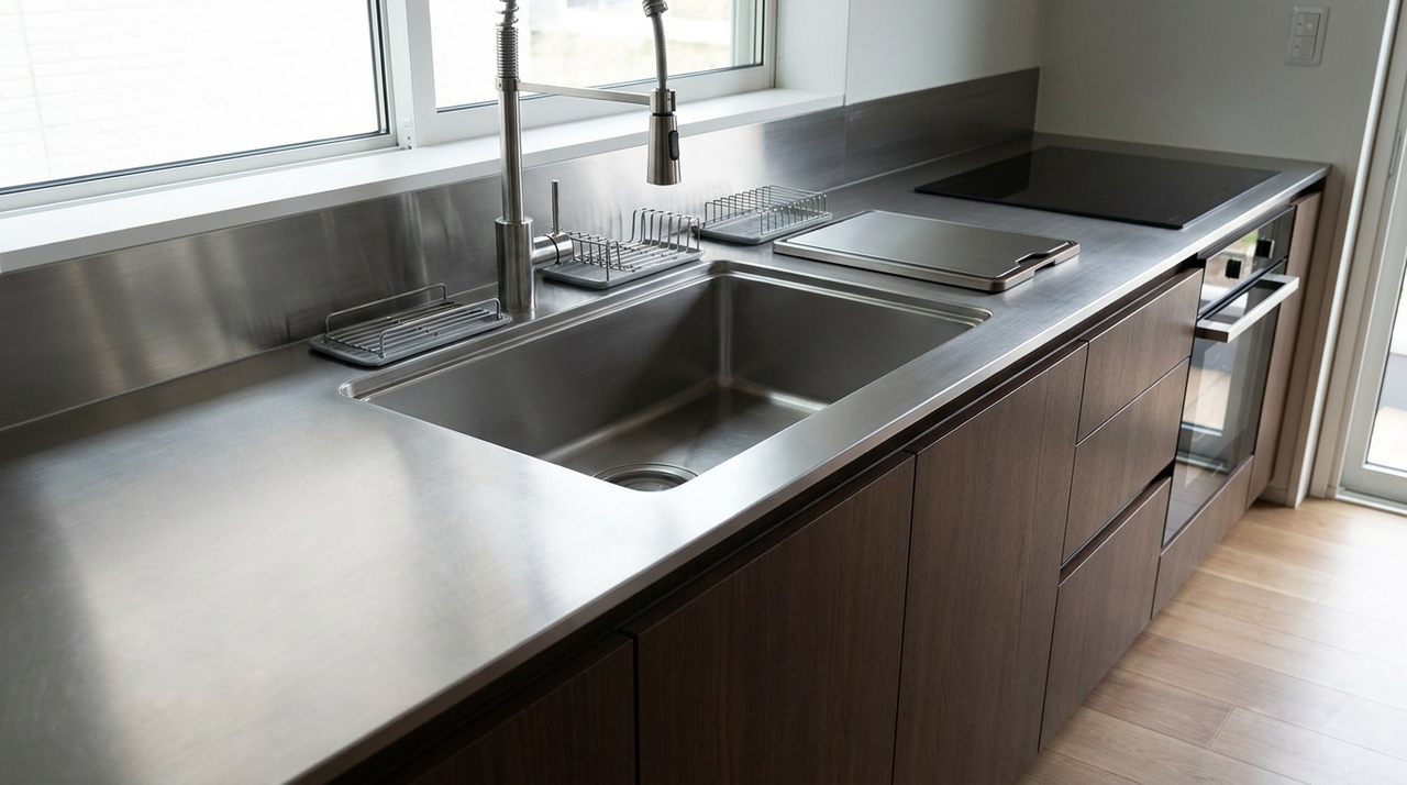 O inox não absorve café, molho, óleo ou vinho como uma superfície porosa pode absorver.