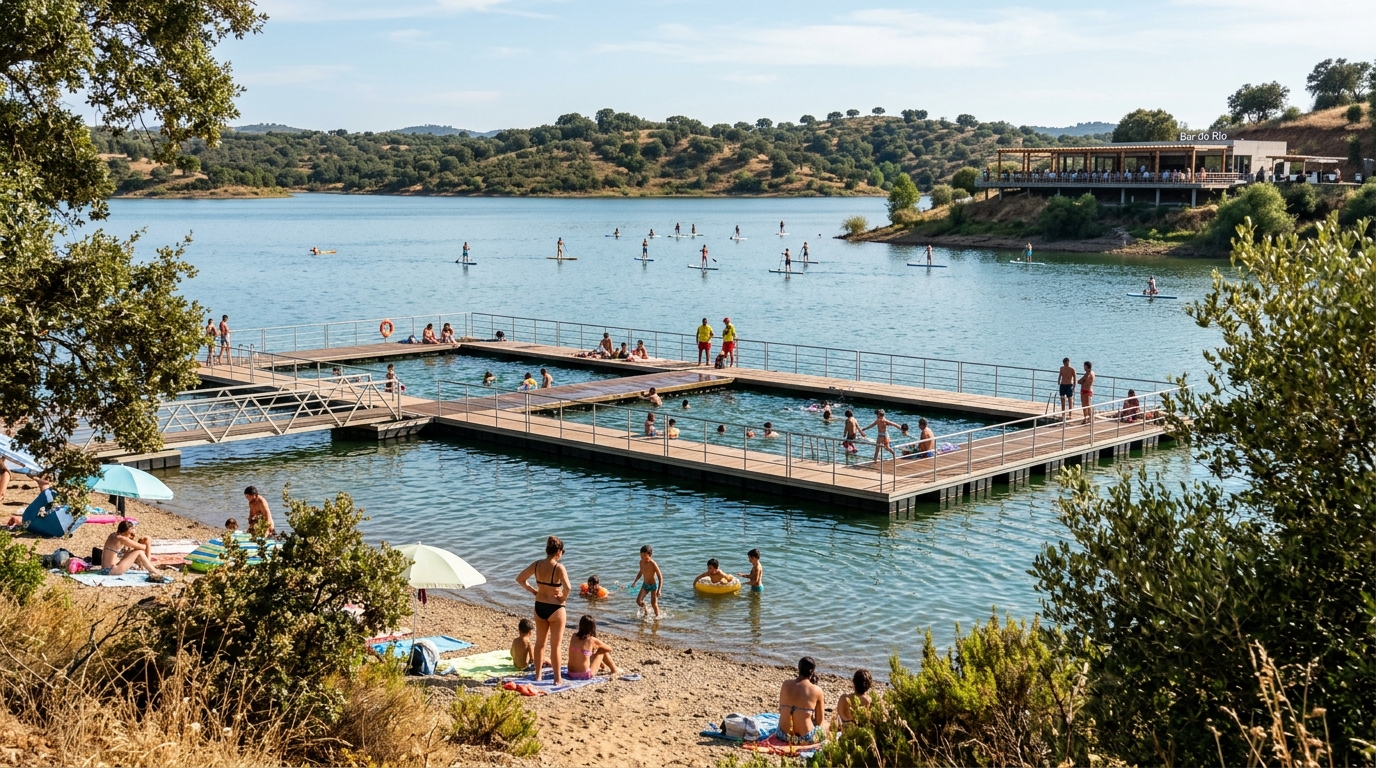 Praia Fluvial de Albergaria dos Fusos encanta famílias