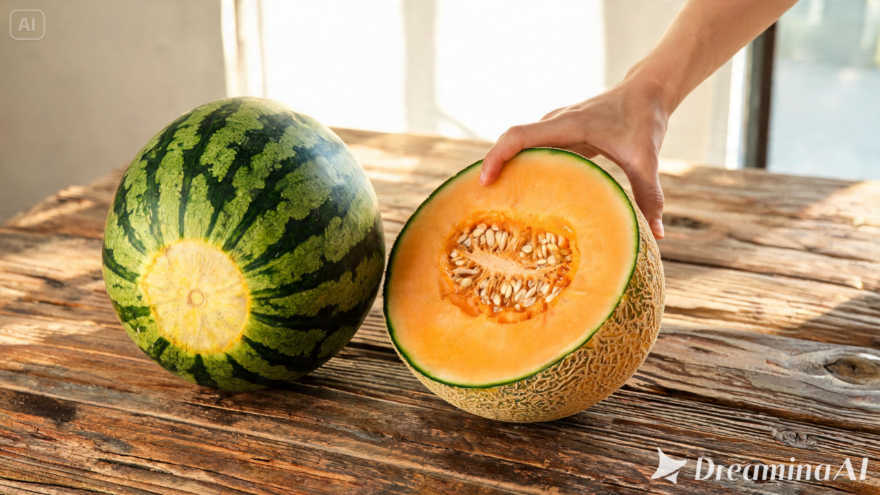 Especialistas explicam como identificar melancia e melão no ponto ideal usando sinais visuais, aroma e até o peso da fruta.