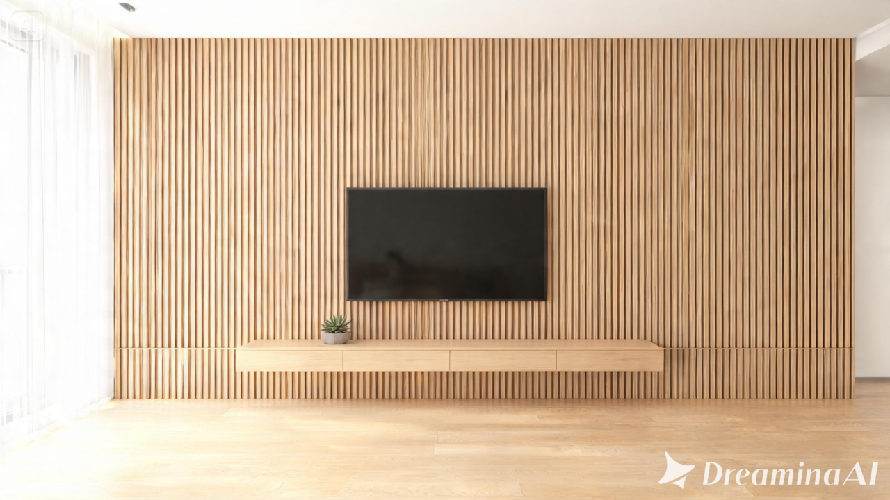 A nova forma de organizar a área da televisão deixa a sala mais ampla, elegante e prática. O resultado chama atenção.