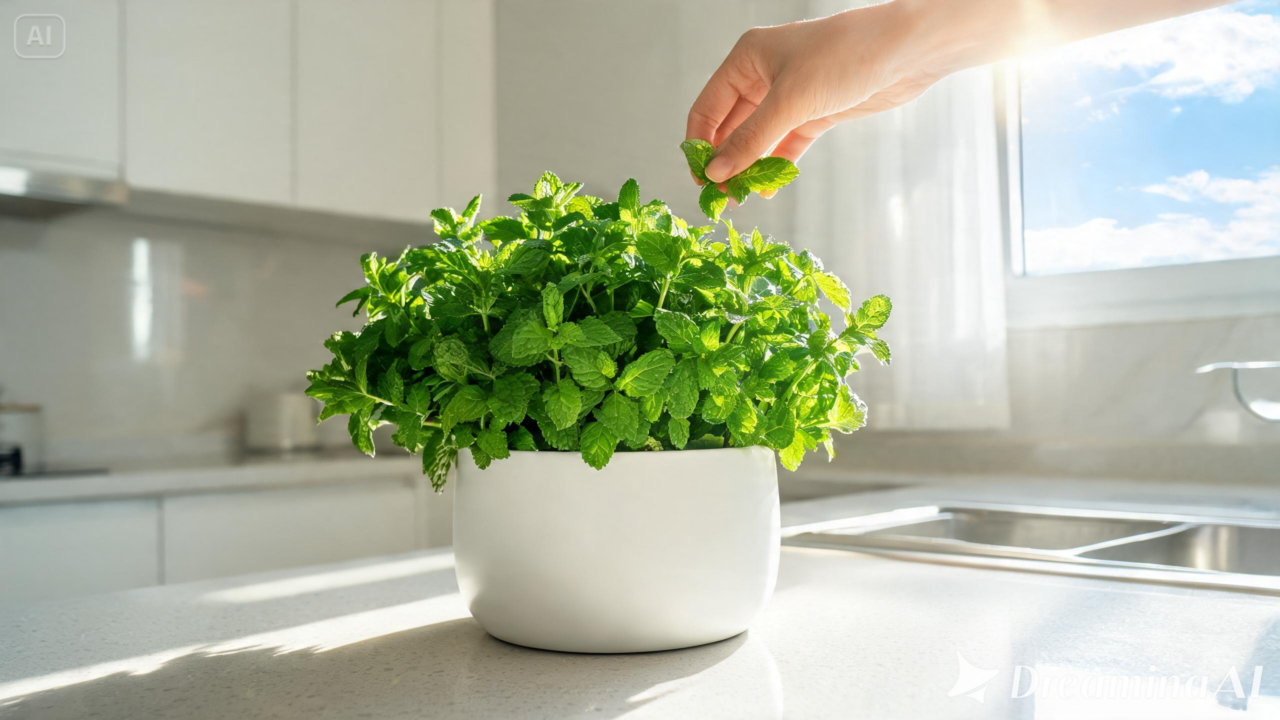Um simples vaso de hortelã pode deixar a cozinha mais funcional, perfumada e acolhedora. Conheça os benefícios dessa escolha.