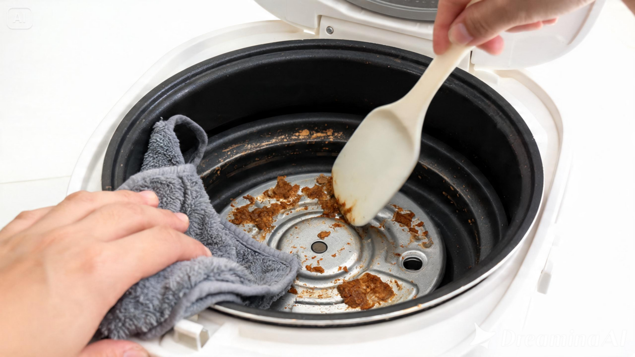 Entenda como a crosta no rice cooker afeta o cozimento do arroz, aumenta o consumo de energia e pode reduzir a durabilidade do aparelho