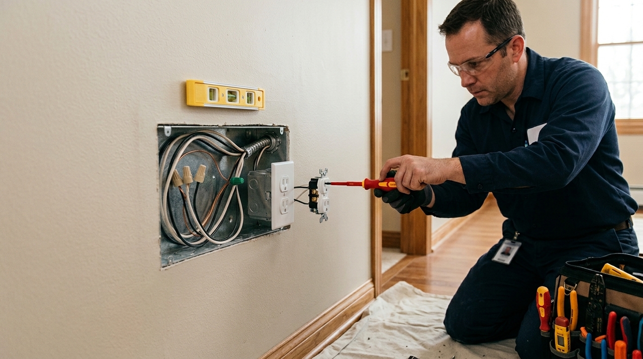 O valor final para instalar tomadas e interruptores não depende apenas da quantidade de pontos