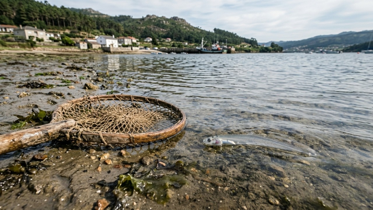 O plano governamental de proibir a pesca da enguia gera intensos debates econômicos e ambientais na Espanha. – Imagem gerada por IA