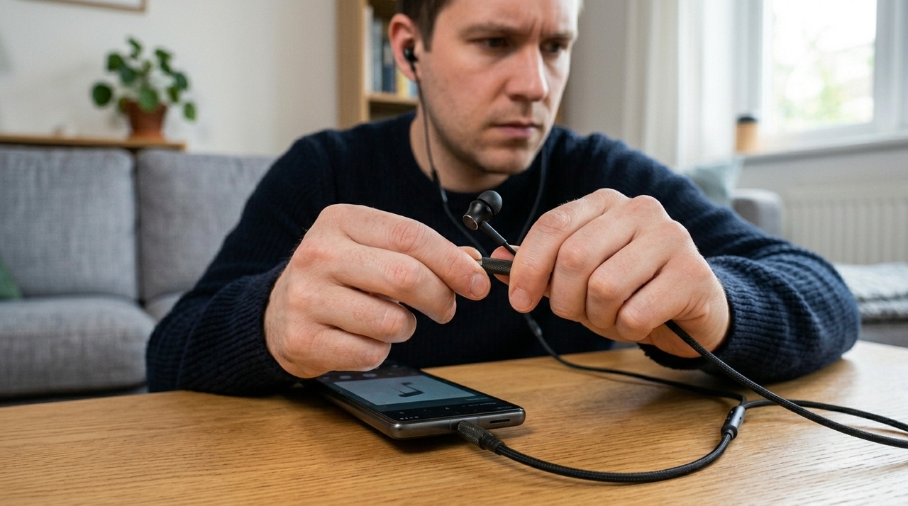 O problema costuma estar ligado ao cabo, ao conector, ao alto-falante interno ou a ajustes de áudio no celular, computador ou outro dispositivo