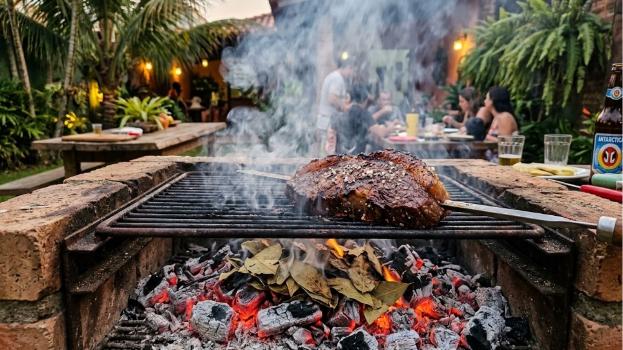 Folha de louro na brasa muda o aroma do churrasco.
