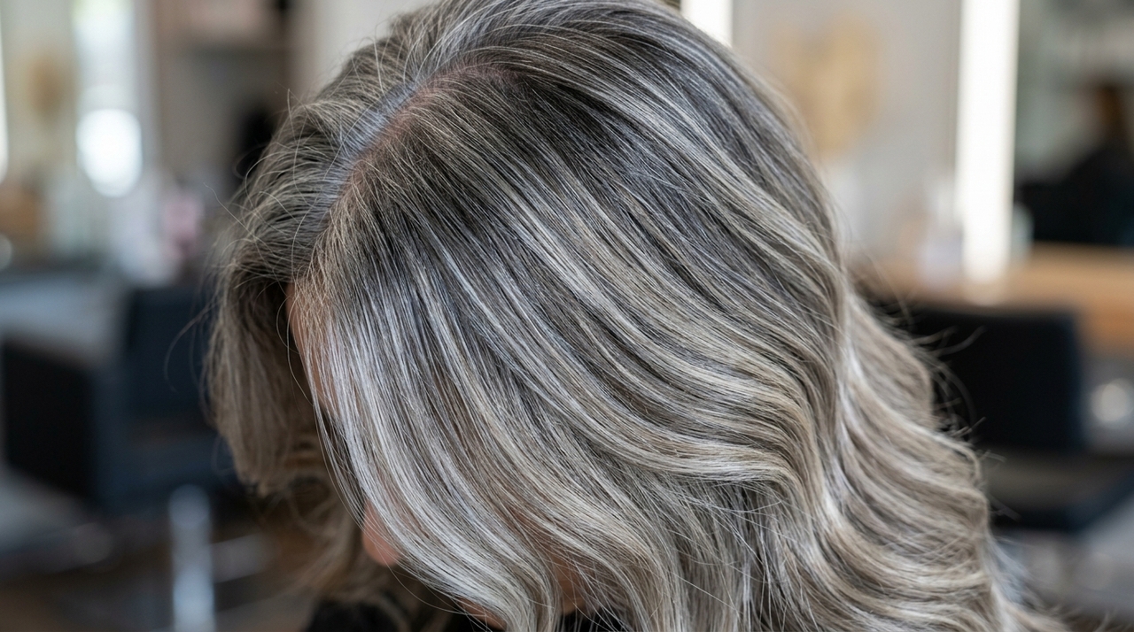 O balayage greige favorece quem quer abandonar tinturas escuras sem enfrentar uma faixa branca muito marcada na raiz.