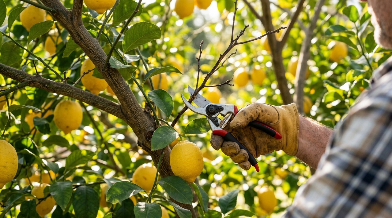 A melhor hora para podar é quando a planta não está carregada de flores ou frutos em excesso.
