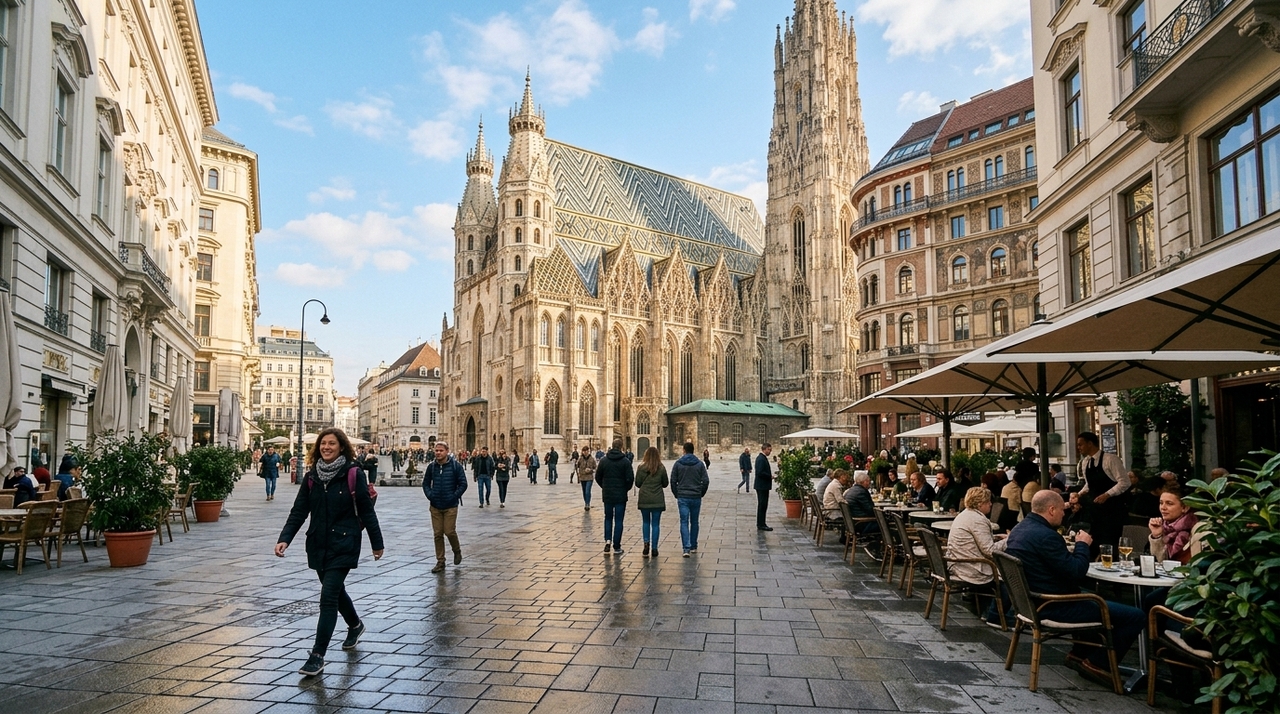 O Aeroporto de Viena tem ligação direta com a cidade por trem e ônibus, segundo o site oficial de turismo.