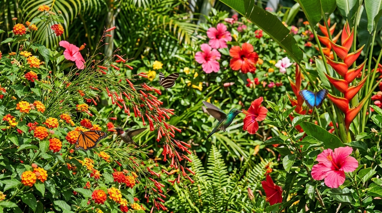 Plantas ideais para atrair borboletas e beija-flor