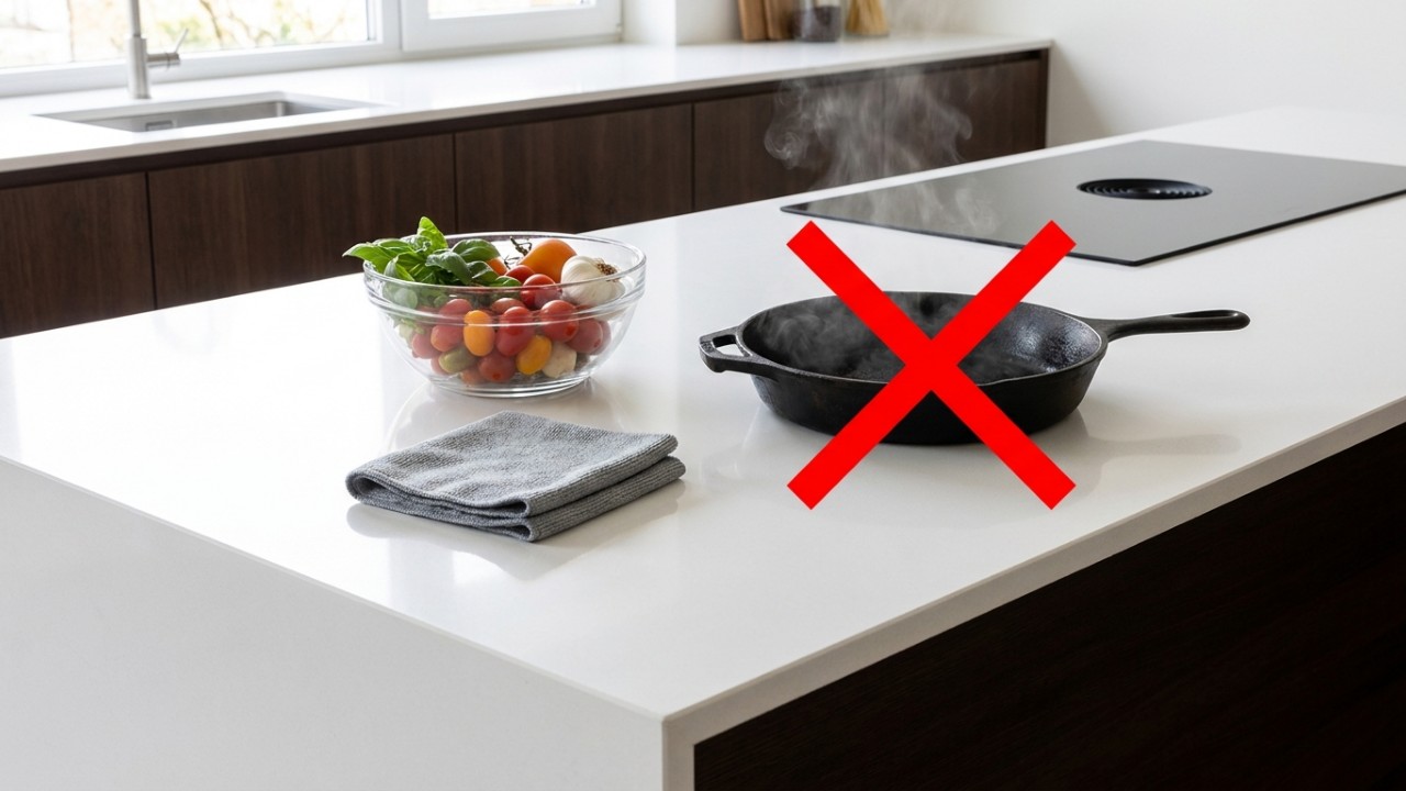 Revestimentos modernos garantem uma cozinha totalmente elegante e evitam dores de cabeça constantes com a manutenção pesada. – Imagem gerada por IA