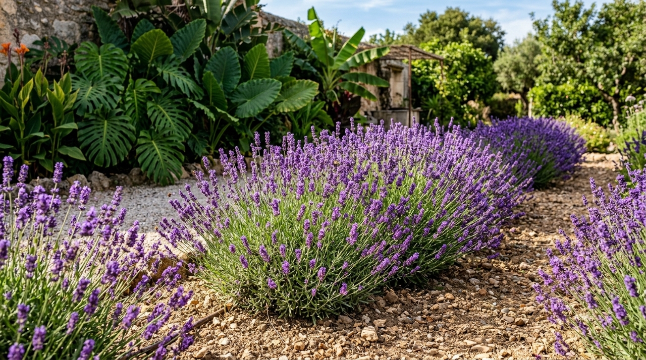 Para que a lavanda cresça vigorosa, o ideal é escolher um ponto do jardim com sol direto por pelo menos 4 a 6 horas diárias, boa circulação de ar e solo leve.