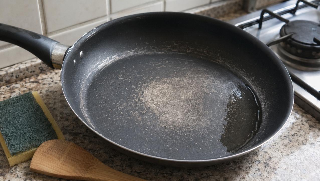 Base empenada e revestimento opaco denunciam desgaste causado por resfriamento brusco.