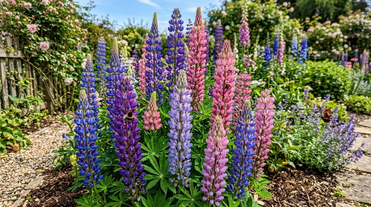Para que o lupino no jardim alcance seu potencial ornamental e mantenha a resistência natural, é essencial acertar solo, luz e rega.