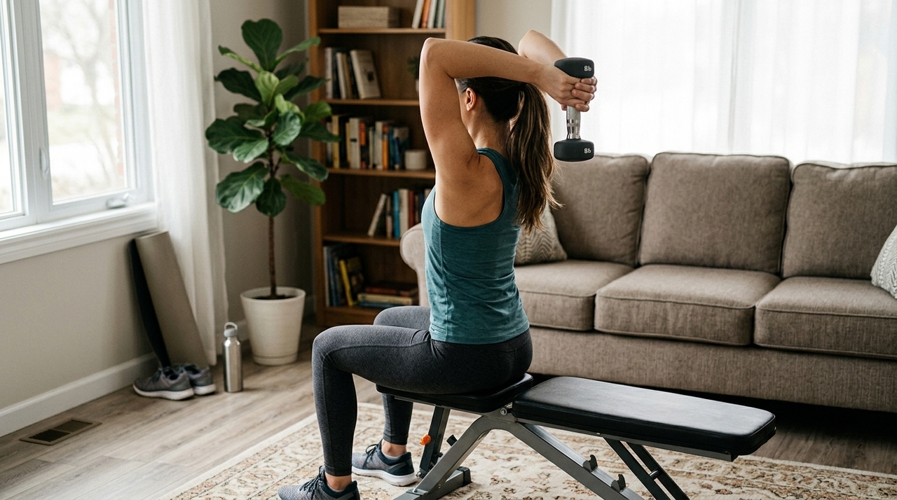 O Pilates trabalha controle corporal, respiração, alinhamento e estabilidade, mas nem sempre oferece estímulo suficiente para hipertrofia do tríceps