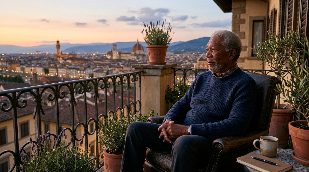 A atuação de Morgan Freeman sempre chamou atenção pela voz pausada, pela presença firme e pela capacidade de transmitir autoridade sem exagero.