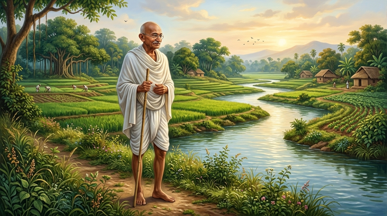 Mahatma Gandhi, pensador indiano: “A Terra oferece