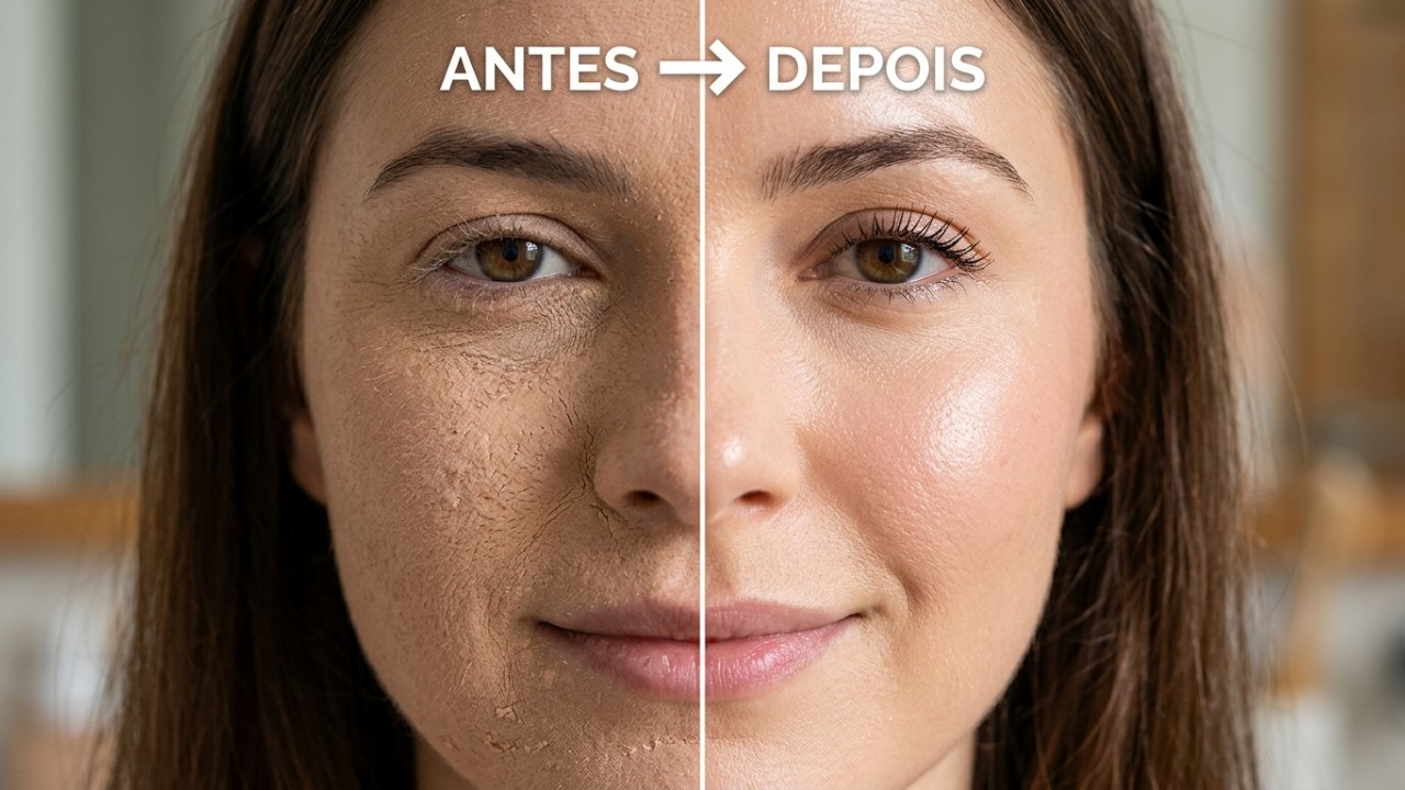 A aplicação correta dos produtos em camadas leves retém a umidade e garante uma derme renovada. – Imagem gerada por IA
